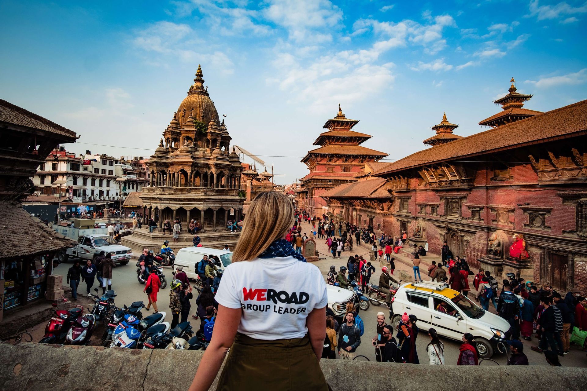 Foto di una ragazza in piazza Durbar a Kathmandu in Nepal a novembre - WeRoad