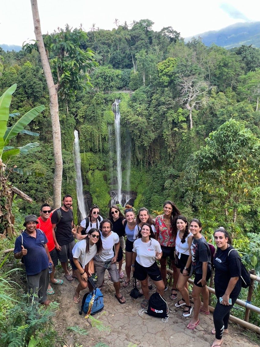 Bali-group-waterfall-nature