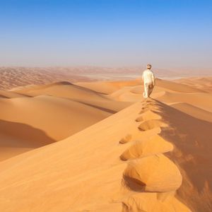 Paisaje natural del desierto en Oman