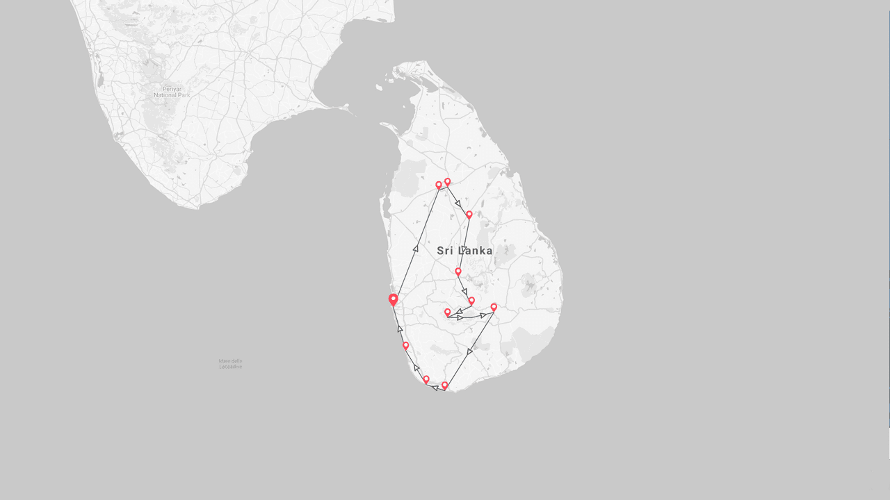 Sri Lanka 360° map