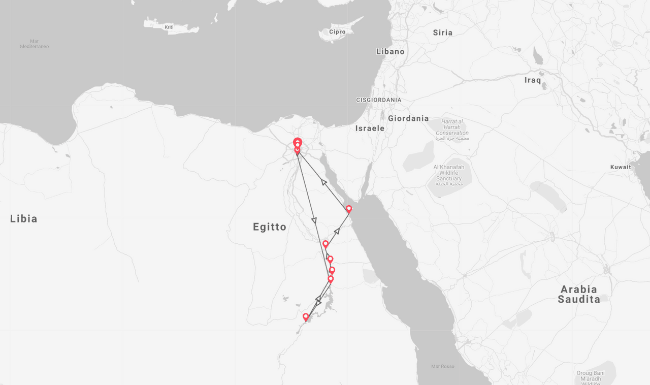 Egitto: dalle piramidi alla Valle dei Re map