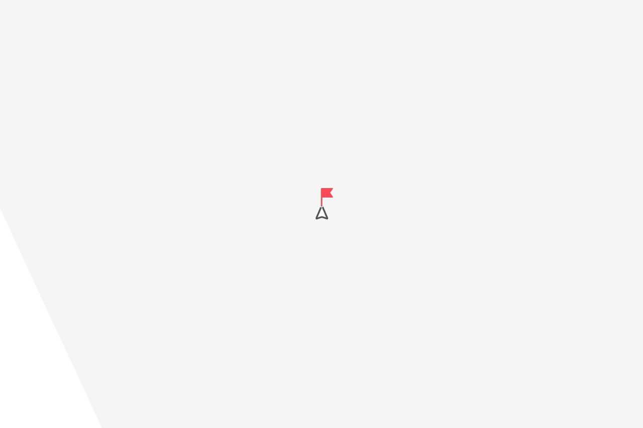 Una puntina da mappa minimalista con una piccola bandierina rossa, su sfondo grigio chiaro.