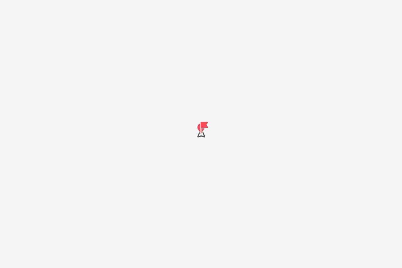 Un'icona minimalista di bandiera rossa con una base grigio scuro, centrata su uno sfondo grigio chiaro.