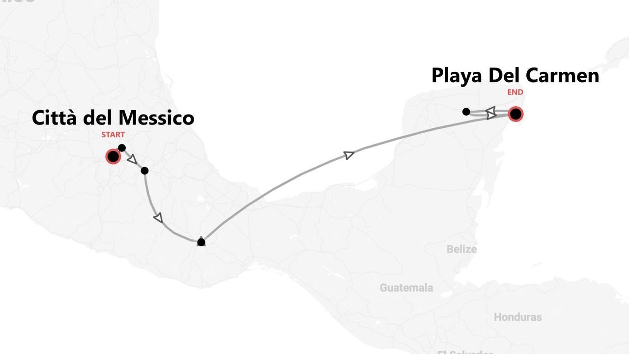 Itinerario di viaggio in Messico: da Città del Messico a Playa Del Carmen.