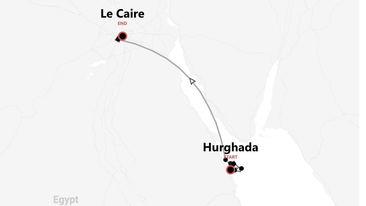 Itinéraire de voyage en Égypte : de Hurghada au Caire.