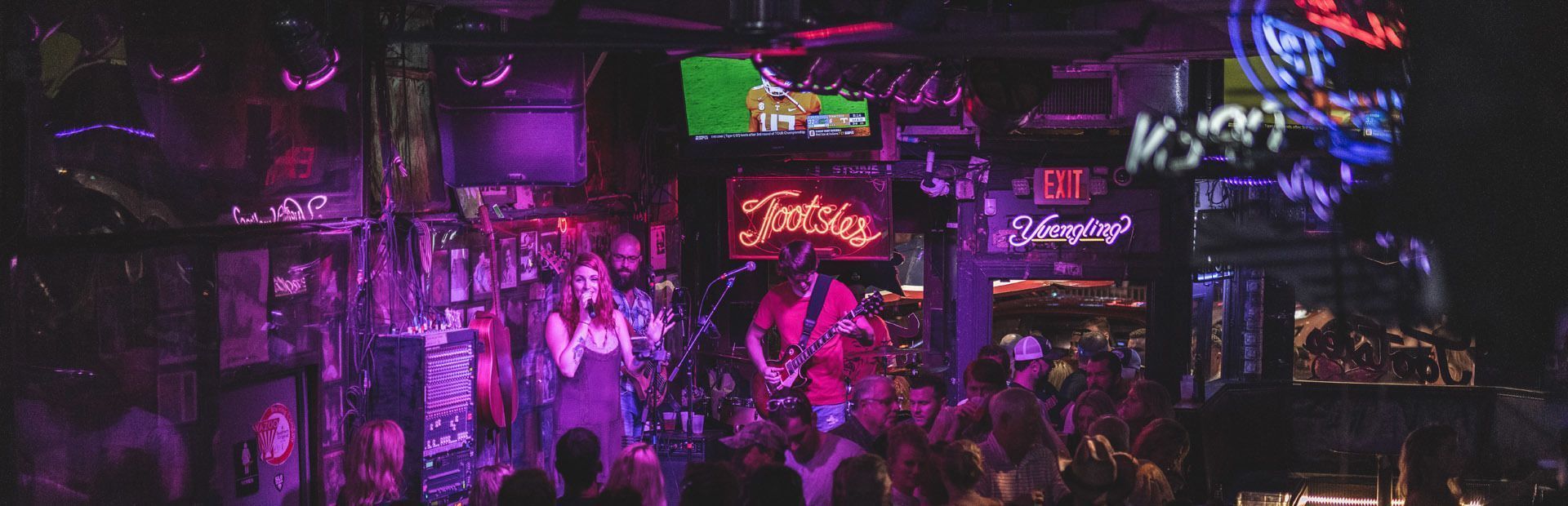 Live music in a Nashville honky-tonk Live music in a Nashville honky-tonk