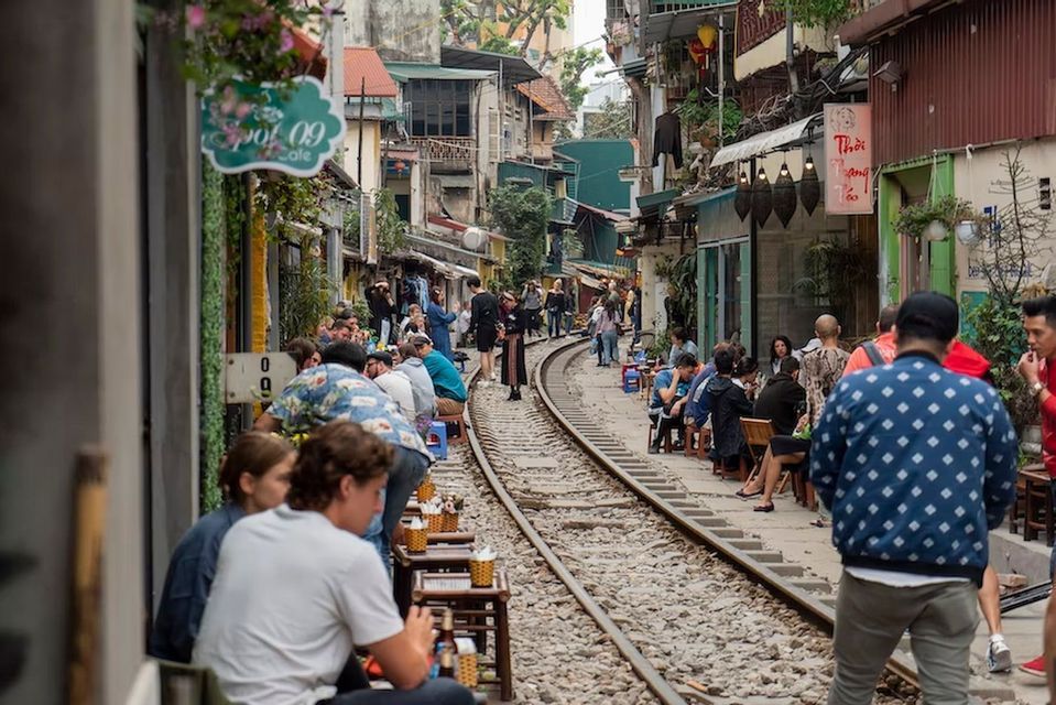 Hanoi Train Street cafes Cafes along the railway on Hanoi Train Street