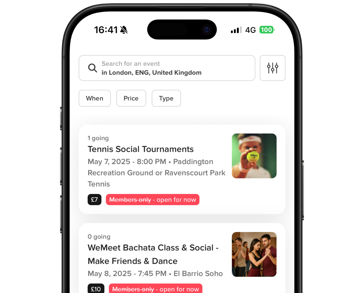 Discover events