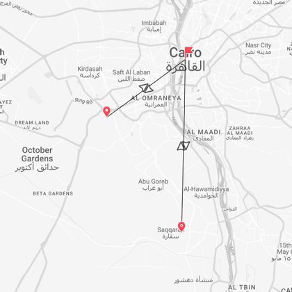 El Cairo Express: entre las pirámides de Giza y el Nilo