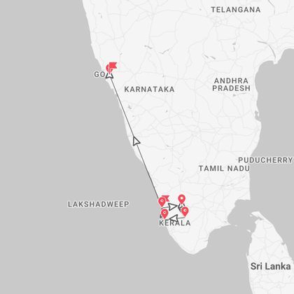 Kerala & Goa: Entdecke Indiens Backwaters und Goa Vibes