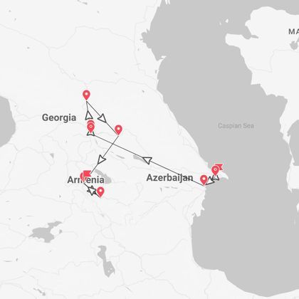 Caucaso: Armenia, Georgia e Azerbaigian