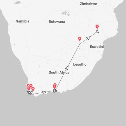 Sudáfrica 360°: Ciudad del Cabo y safari en el Kruger National Park