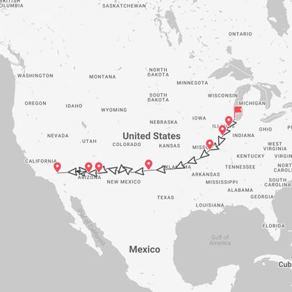 Route 66: on the road from Chicago to LA