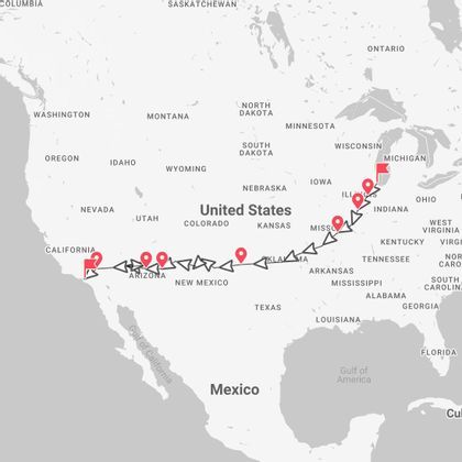 États-Unis : Road Trip sur la route 66 de Chicago à Los Angeles