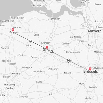 Belgique Express : Bruxelles, Gand et Bruges