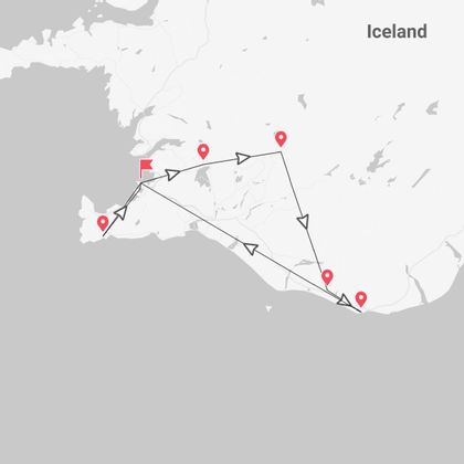 Island Express: Reykjavik, Golden Circle und der schwarze Strand