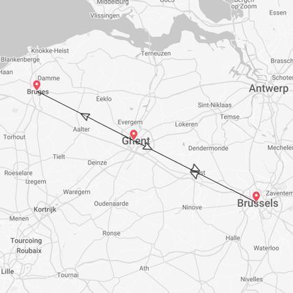 Belgique Express : Bruxelles, Gand et Bruges