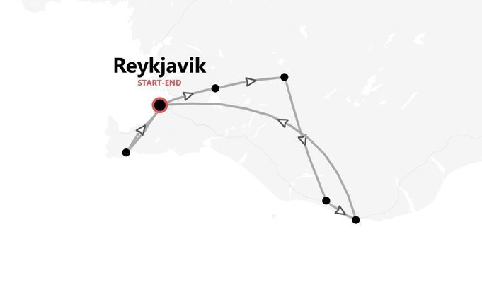 Island Express: Reykjavik, Golden Circle und der schwarze Strand