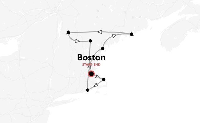 New England: Vermont, New Hampshire, Massachusetts e Maine