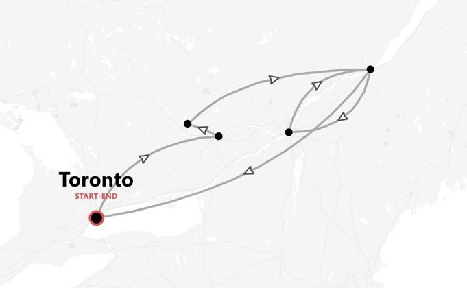Canada: on the road to Montreal, Toronto and Niagara Falls