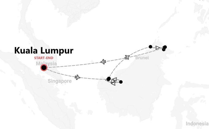 Malasia 360º: de Kuala Lumpur a Borneo