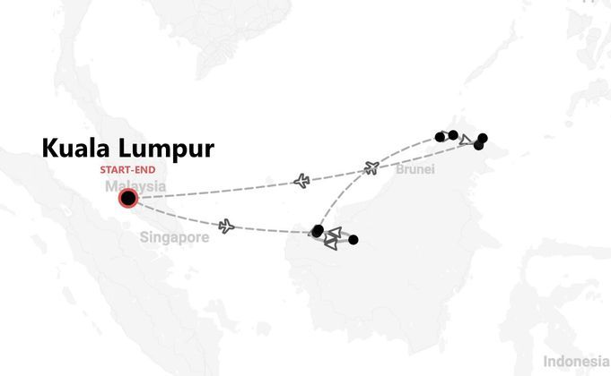 Malasia 360º: de Kuala Lumpur a Borneo