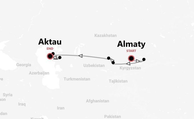 Kazakhstan 360°: Almaty, Turkestan and the Mangystau Desert in 4x4