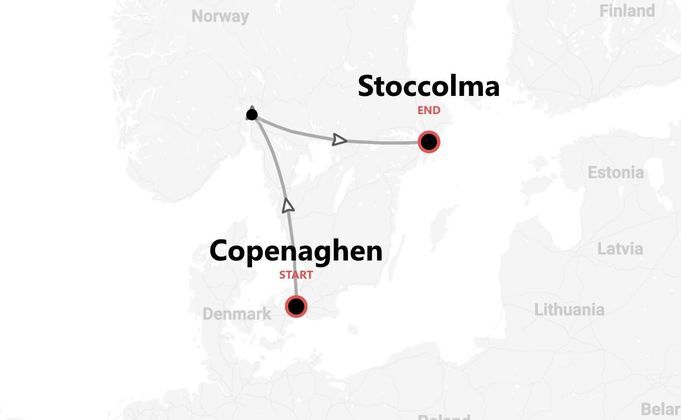 Rotta Scandinava: Copenaghen, Oslo e Stoccolma