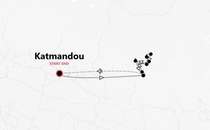 Trekking au Népal : Camp de base de l'Everest sur les pentes du roi de l'Himalaya