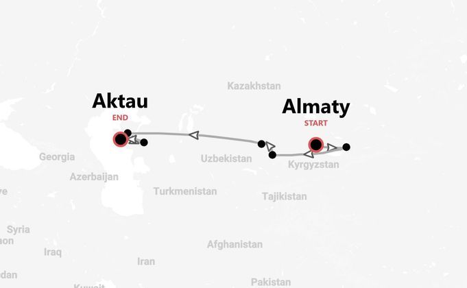 Kazakhstan 360°: Almaty, Turkestan and the Mangystau Desert in 4x4