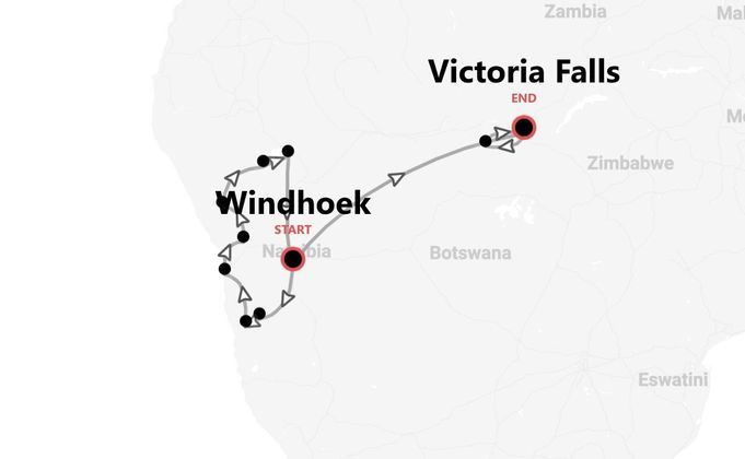 Namibia, Zimbabwe e Botswana Safari: notti sotto le stelle, deserti e natura africana