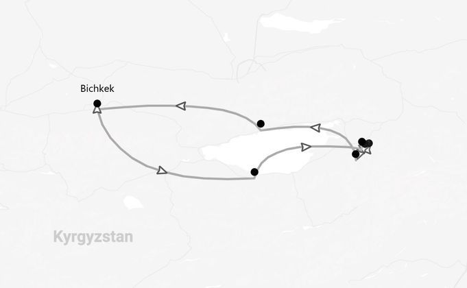 Kirghizistan Trekking: entre le lac Ala Kul et les montagnes du Tien Shan