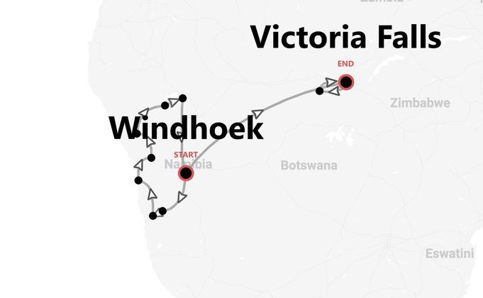 Namibia, Zimbabwe e Botswana Safari: notti sotto le stelle, deserti e natura africana