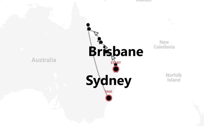 Australia on the road: from Queensland to Sydney