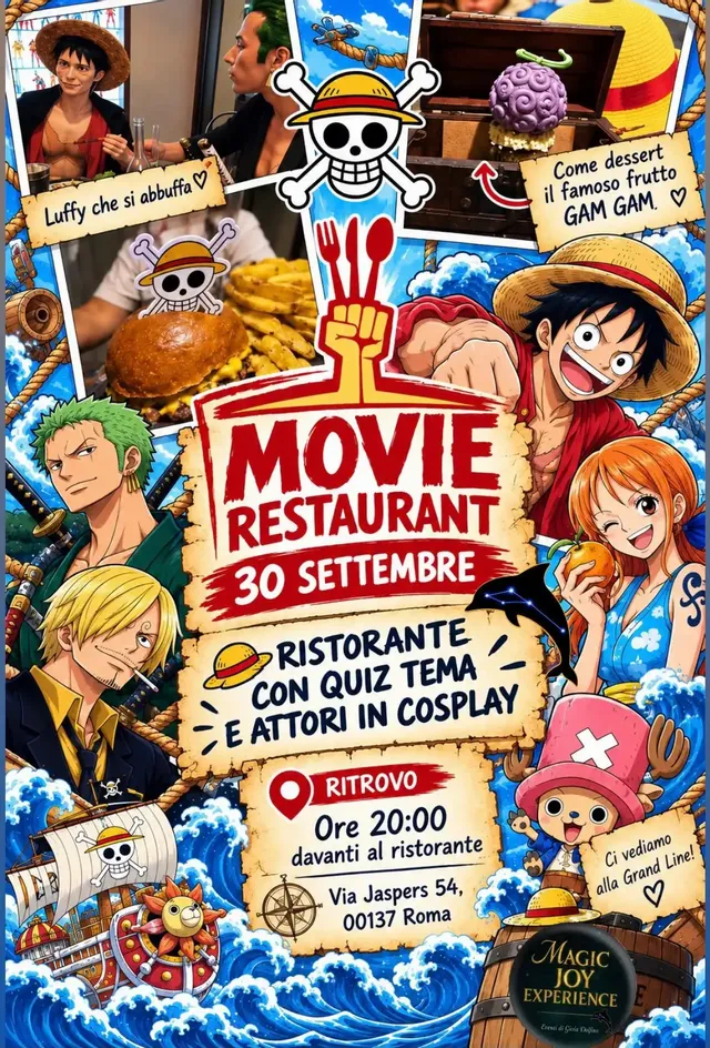 ONE PIECE: QUIZ + CENA con ATTORI