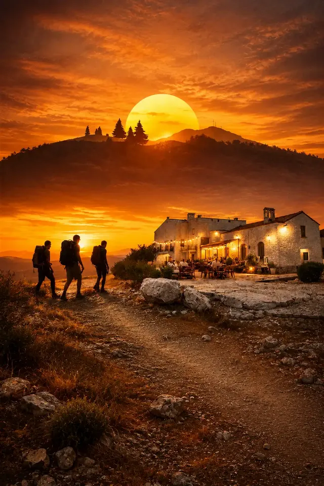 Trekking al Tramonto + Aperitivo in Masseria Lisi
