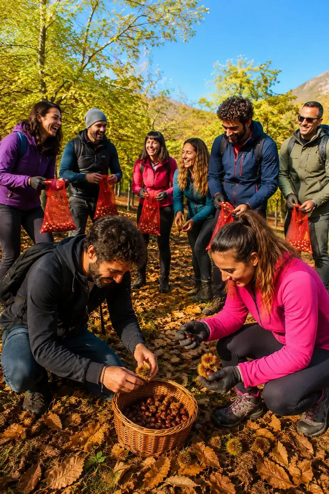 Trekking con raccolta delle castagne e pranzo nel bosco