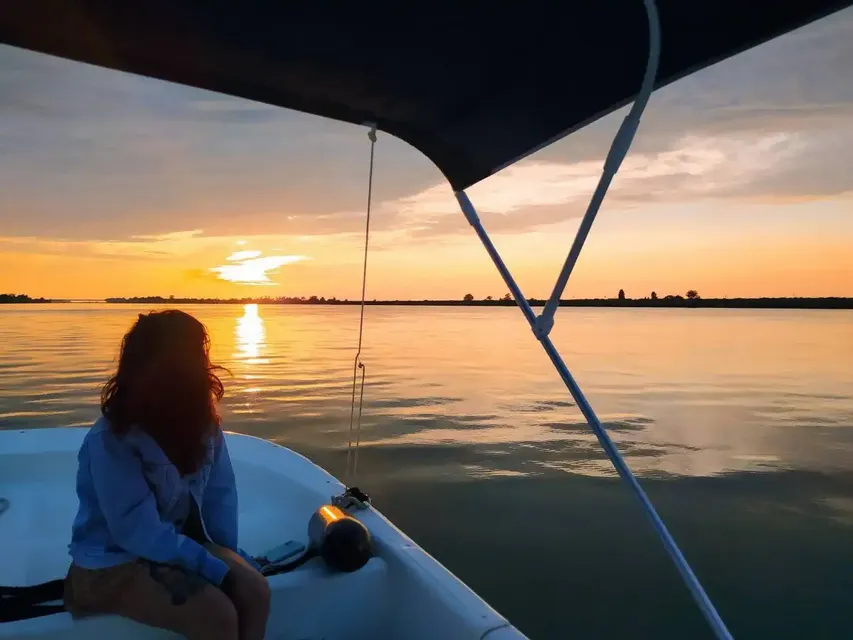 Tramonto in Barca sul Delta del Po