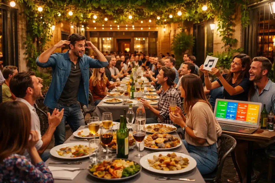 Cena di Pesce con Giochi a Squadre