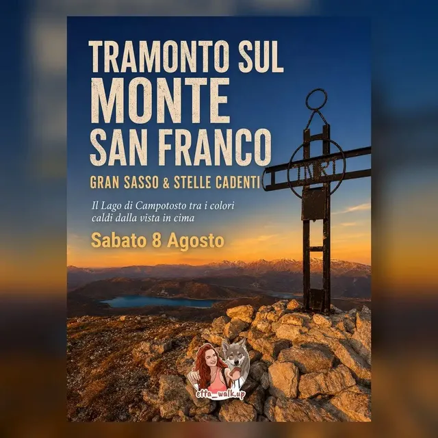 Tramonto e stelle cadenti sul Monte San Franco