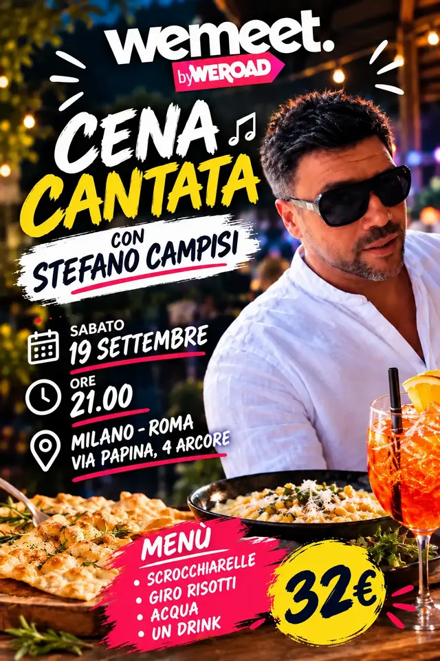 Cena cantata con giro risotti