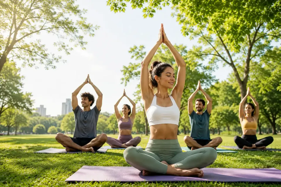 Yoga al Tramonto nella Caffarella