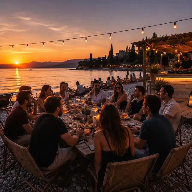 Aperitivo in spiaggia sul Garda con dj-set 