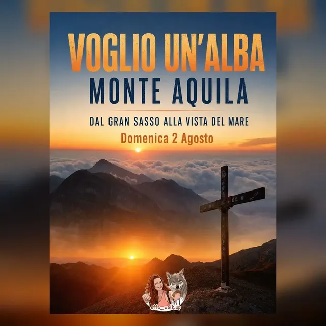 Alba sul Monte Aquila dal Gran Sasso al Mare Adriatico