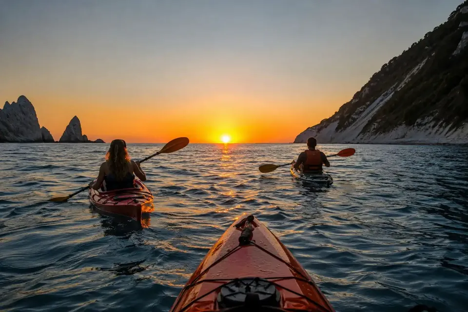 Kayak all'Alba del Conero