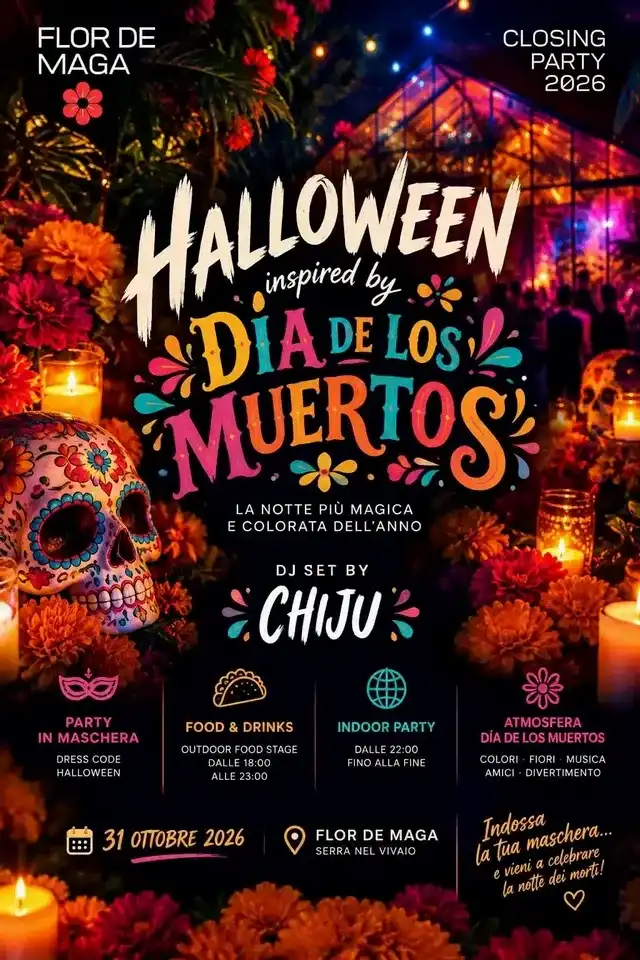 HALLOWEEN 🌹 DIA DE LOS MUERTOS — CLOSING PARTY FLOR DE MAGA