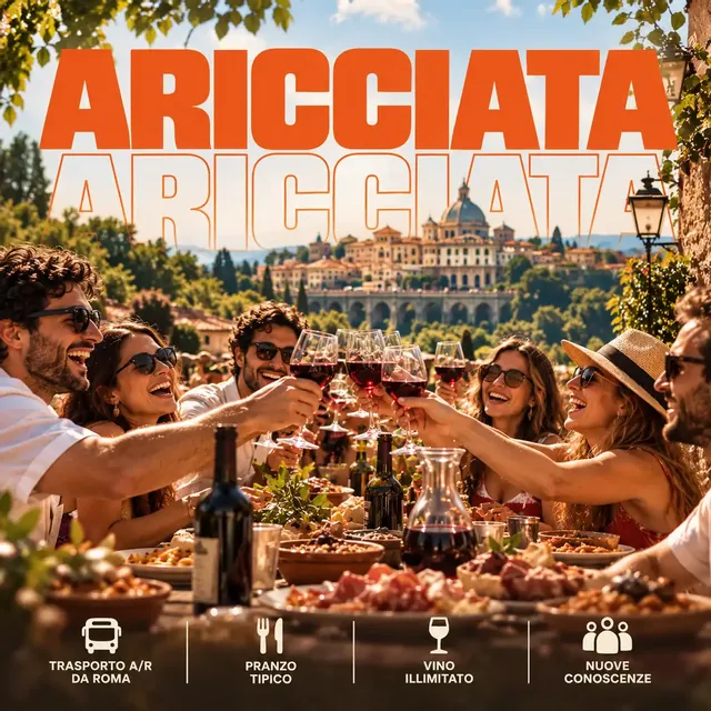 Aricciata - Bus da Roma, Pranzo e Vino Illimitato
