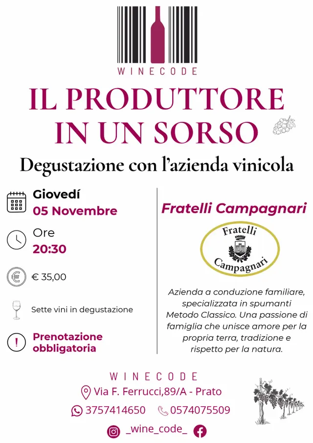 Wine tasting con il produttore di metodo classico