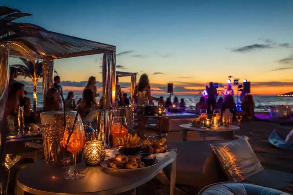 Aperitivo futuristico in spiaggia 