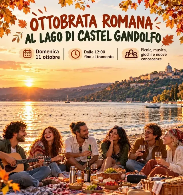 🍂 OTTOBRATA ROMANA AL LAGO DI CASTEL GANDOLFO 🍷🧺🎶